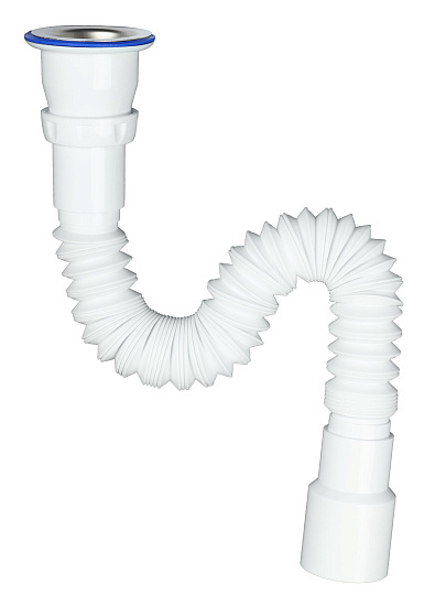 Сифон для мойки, 800 мм, 1" 1/2х40/50, полипропилен, с выпуском, Unicorn, D220