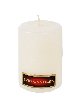 Свеча декоративная, 6х4 см, цилиндр, белая, Evis, 13 8191 01 00