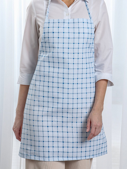 Фартук 60х70 см, 100% хлопок, без кармана, Silvano, Клетка