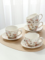 Набор чайный керамика, 8 предметов, на 4 персоны, 250 мл, Beatrix, Птички, МЛ125P/4, подарочная упаковка - фото 3