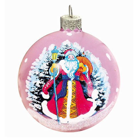Елочный шар Дед Мороз царский, в ассортименте, 8.5 см, стекло, КУ-85-204140