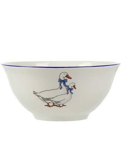 Пиала фарфор, круглая, 15.7х7.2 см, 0.7 л, Восточная, Гуси, Добрушский фарфоровый завод, 2С0868/1Ф34