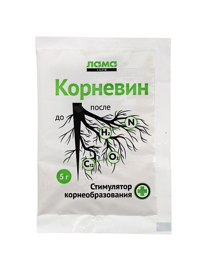 Удобрение Корневин, стимулятор корнеобразования, 5 г, Лама Торф