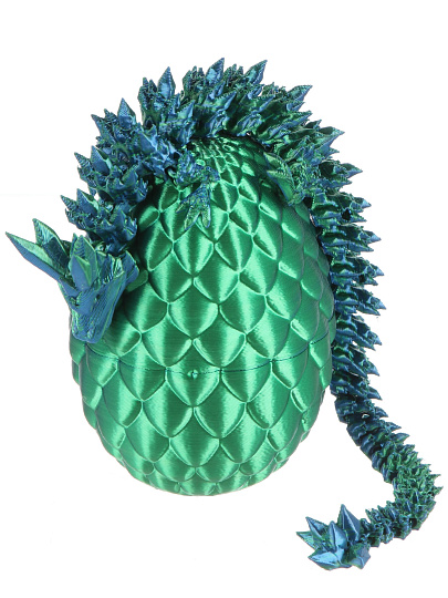 Фигурка декоративная Дракон в яйце, 22х4.5х2.5 см, 8х6 см, подвижная 3D, в ассортименте, Y4-11104