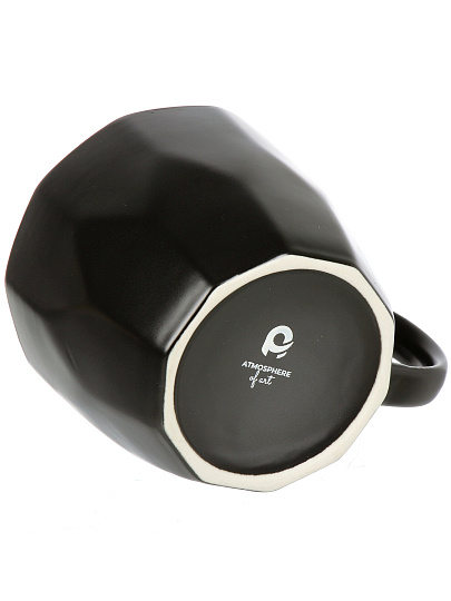 Кружка фарфор, 2 шт, 360 мл, Geometry Black, Atmosphere, AT-K3196