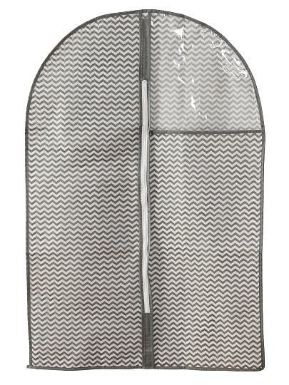 Чехол для одежды 60*135, с окном, сер волна, A190069