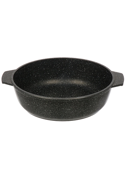 Жаровня алюминий, 26 см, 3 л, антипригарное покрытие, Нева Металл Посуда, Гранит, 6530БК