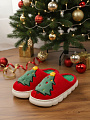 Тапки для женщин, красно-белые, р. 38-39, Елка, A210381