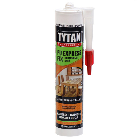 Клей Tytan, полиуретановый, монтажный, водостойкий, однокомпонентный, 290 мл, 90591, Professional PU Express Fix