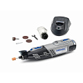 Многофункциональный инструмент Dremel, 8220, аккумуляторный, 2 А.ч, 33000 об/мин, 5 насадок, АКБ, ЗУ