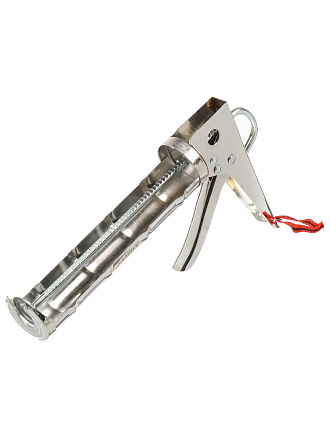 Пистолет для герметика, полуоткрытый усиленный, металл, шток 7.8 мм, хром, Bartex, YL150011