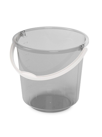 Ведро пластик, 10 л, в ассортименте, хозяйственное, мерное, Альтернатива, Хозяюшка, М1212