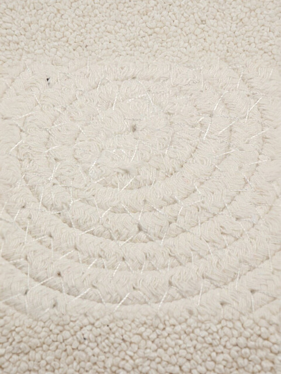 Салфетка сервировочная хлопок, 38х38 см, круглая, 2 шт, плетенка, Y4-9581