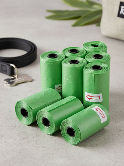 Пакет для выгула собак, Рыжий кот, 120 шт, 22х30 см