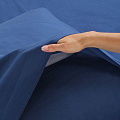 Постельное белье евро, пр160х200х25, 2н50х70, 2н70х70, п200х215, резинк, Silvano, попл, Синий - фото 6