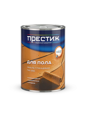 Эмаль Престиж, ПФ-266, алкидная, глянцевая, золотисто-коричневая, 0.9 кг