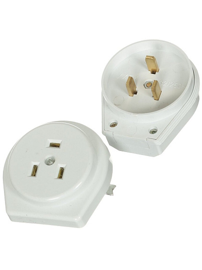 Разъем 32 А, 250 В, 2Р+РЕ, СУ, для электроплит, белый, TDM Electric, SQ1812-0004