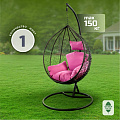 Подвесное кресло Кокон, 1-мест, 105х115х198 см, 150 кг, Green Days, коричневое, ротанг, подушка лавандовая, H088-JS8619 - фото 7