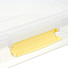 Ящик для хранения, 5 л, 37х27.4х9.5 см, с крышкой, прозрачный с защелками, желтый, серый, BranQ, Laconic mini, BQ2511 - фото 3