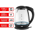 Чайник электрический JVC, JK-KE1508, черный, 1.7 л, 2200 Вт, скрытый нагревательный элемент, стекло - фото 8