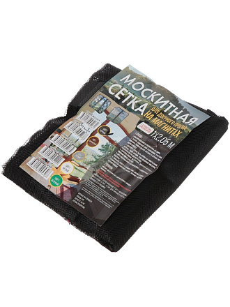 Сетка москитная для двери, 1х2.05 м, на магнитах, липучка, черная, YTMN002, пакет