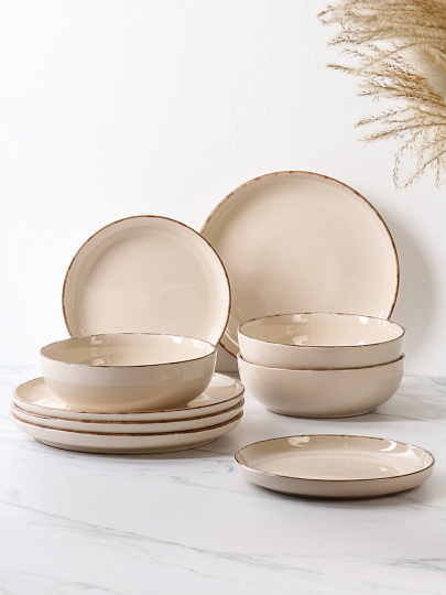 Сервиз столовый керамика, 18 предметов, на 6 персон, Domenik, Daily, DMS102