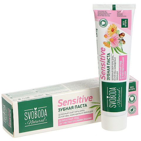 Зубная паста SVOBODA, Sensitive, 124 г