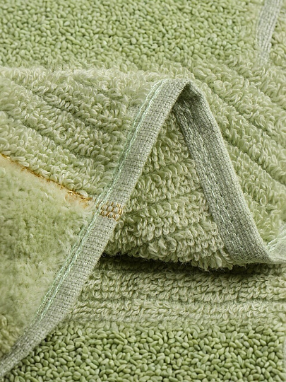 Полотенце банное 50х90 см, 100% хлопок, 500 г/м2, Оксфорд, бледно-зеленое, Узбекистан, 532025090