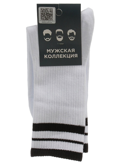 Носки для мужчин, хлопок, Красная ветка, белые, р. 27, С 1350