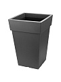 Кашпо пластик, 4.5 л, 20х20х29.5 см, универсальное, графит, Idea, Тубус, М 3177 - фото 6