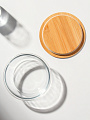 Контейнер пищевой жаропрочное стекло, 0.62 л, 15х15х7 см, круглый, с бамбуковой крышкой, Y4-6575 - фото 9