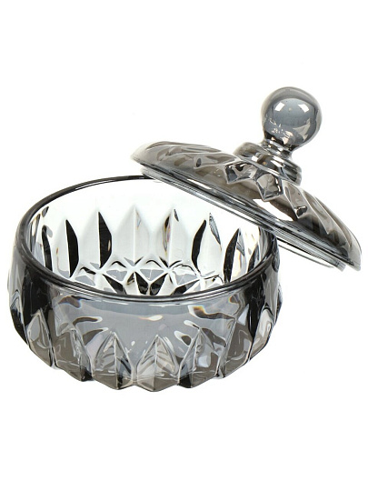 Сахарница 290 мл, стекло, 10.7х10.7 см, графит, Лотос, Y4-5379