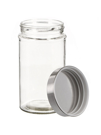 Банка для сыпучих продуктов, стекло, 0.4 л, с крышкой, Классика, Y4-6234