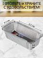Форма для запекания алюминий, 3 шт, 21.7х11.2х5.4 см, 0.9 л, прямоугольная, Daniks, 62L - фото 2