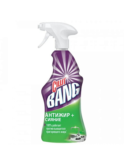 Чистящее средство для кухни, Cillit Bang, Антижир + сияние, спрей, 750 мл