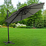 Зонт садовый 3х3 м, серый, с регулировкой высоты и двойным верхом, Green Days - фото 8