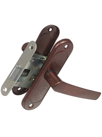 Защелка врезная, Птимаш, ЗЩ-1.45, 8 460, с ручками, медная