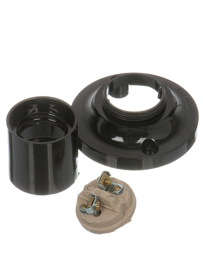 Патрон Е27, потолочный, UNIVersal, карболит, 4А, 250В, индивидуальная упаковка