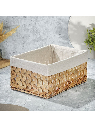 Корзина 34х24х16 см, прямоугольная, плетеная, B090099