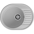 Мойка кухонная врезная, GranFest, Quarz, кварцевый песок, 617х480 мм, без сифона, серая, GF-Z58 - фото 3