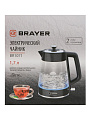 Чайник электрический Brayer, BR1071 Strix, 1.7 л, 2200 Вт, скрытый нагревательный элемент, стекло - фото 2