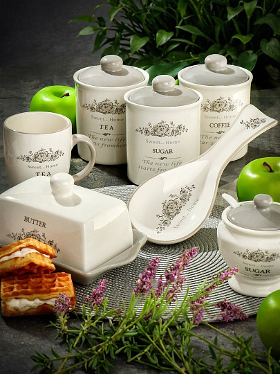 Масленка доломит, крышка доломит, Daniks, Классик, HC6005-N1