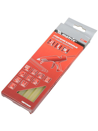 Стержни клеевые для пистолетов 6 шт, диаметр 11х200 мм, желтые, Matrix, 930722