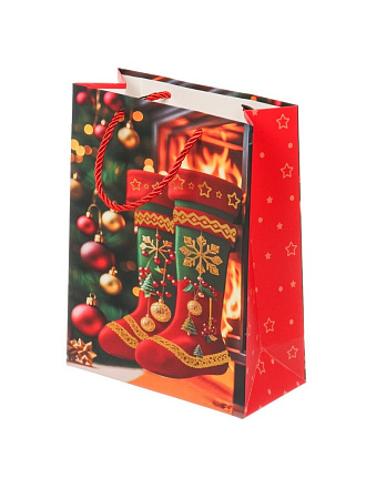 Пакет подарочный бумага, 18х8.5х23.5 см, в ассортименте, Y4-9890