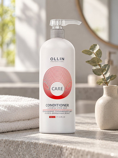 Кондиционер для волос, Ollin, Care, сохраняющий цвет и блеск окрашенных волос, 1 л