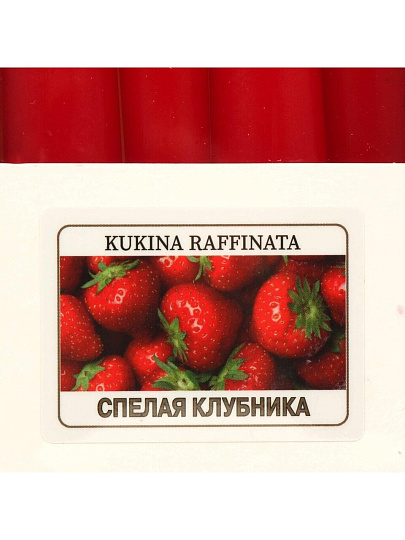 Свеча декоративная ароматическая, 25.5х2.2 см, 4 шт, Kukina Raffinata, Спелая клубника