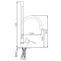 Смеситель для кухни, РМС, гибкий излив, с картриджем, SL137W-016F - фото 2