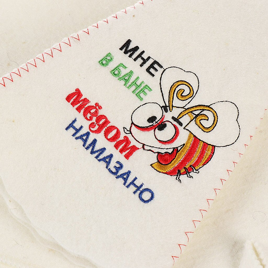 Набор для бани 4 предмета, шапка, коврик, рукавица, масла водорастворимые, в ассортименте, в пакете, OBSI, 191891