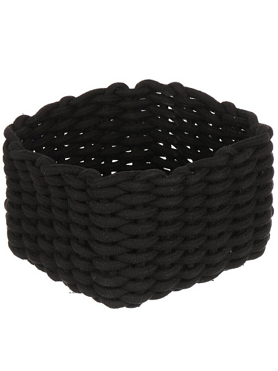 Корзина 23х23х15 см, квадратная, плетеная, черная, Y4-8947
