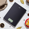 Весы кухонные электронные, стекло, Rion, точность 1 г, до 5 кг, LCD-дисплей, черные, PT-212